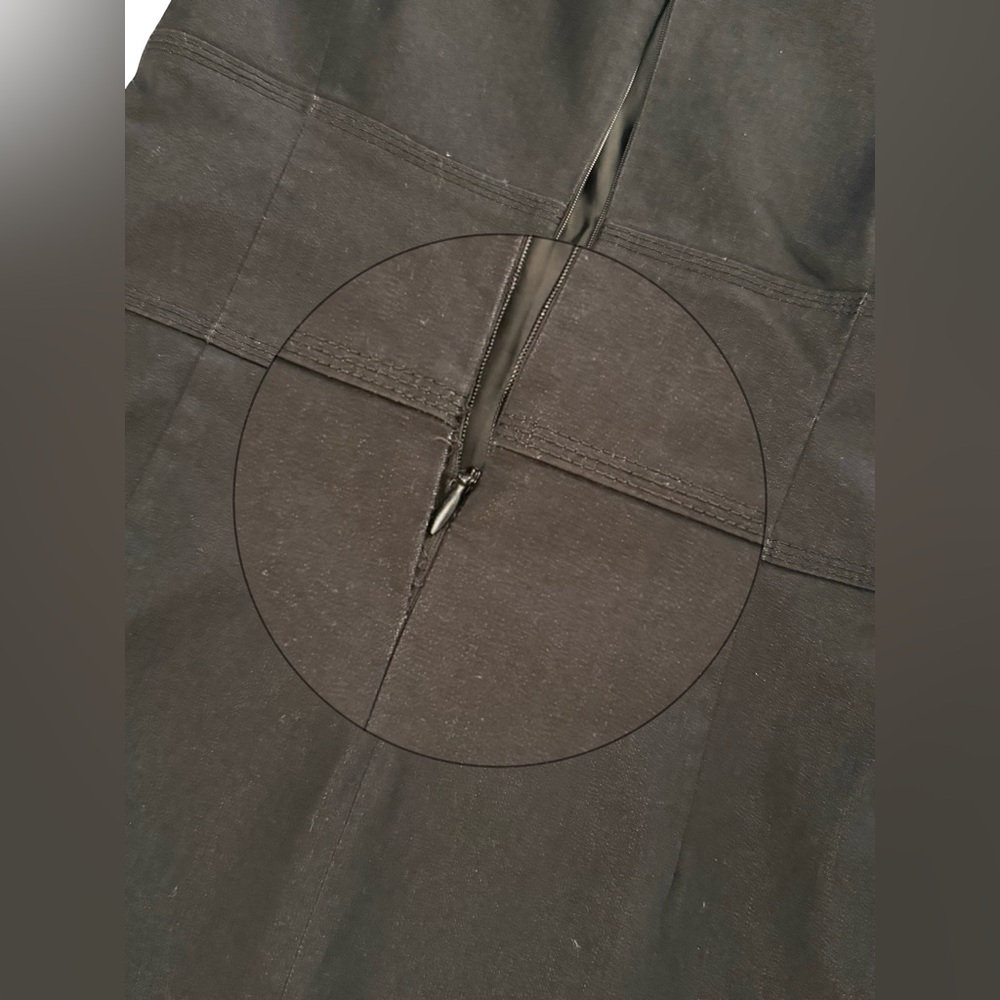 Calvin Klein Black Midi Dress (Defect on zipper - priced as is) - Picture 4 of 5